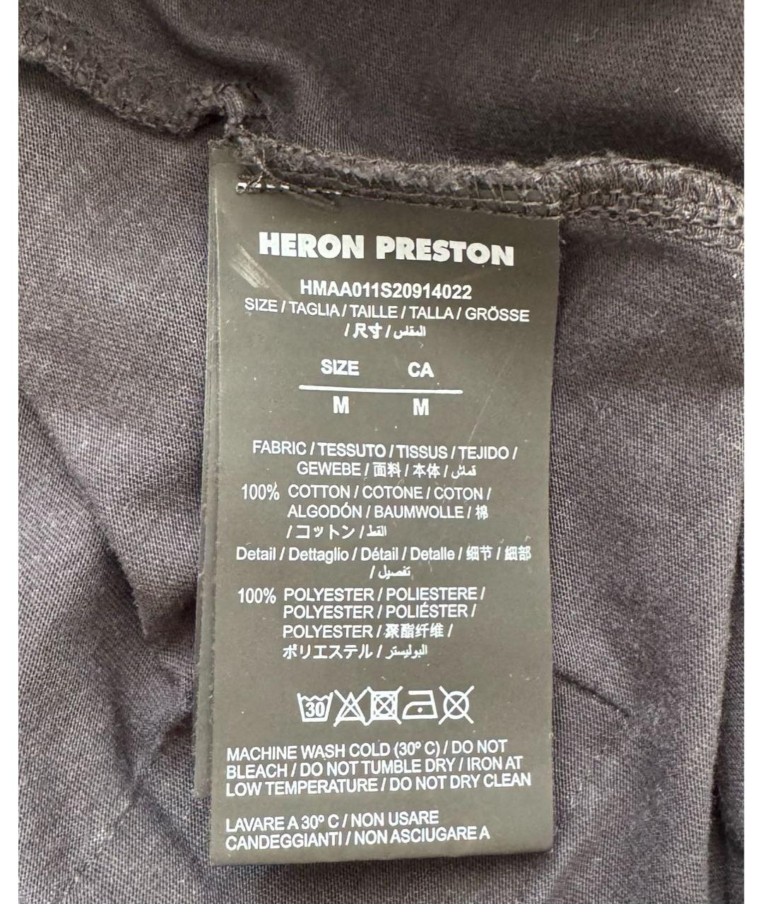 HERON PRESTON Черная футболка, фото 3