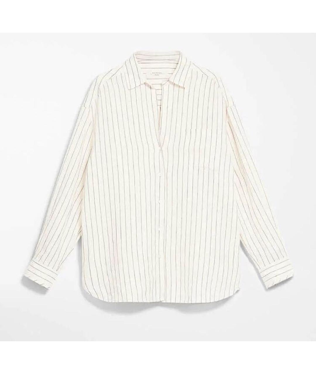 WEEKEND MAX MARA Бежевая льняная рубашка, фото 8