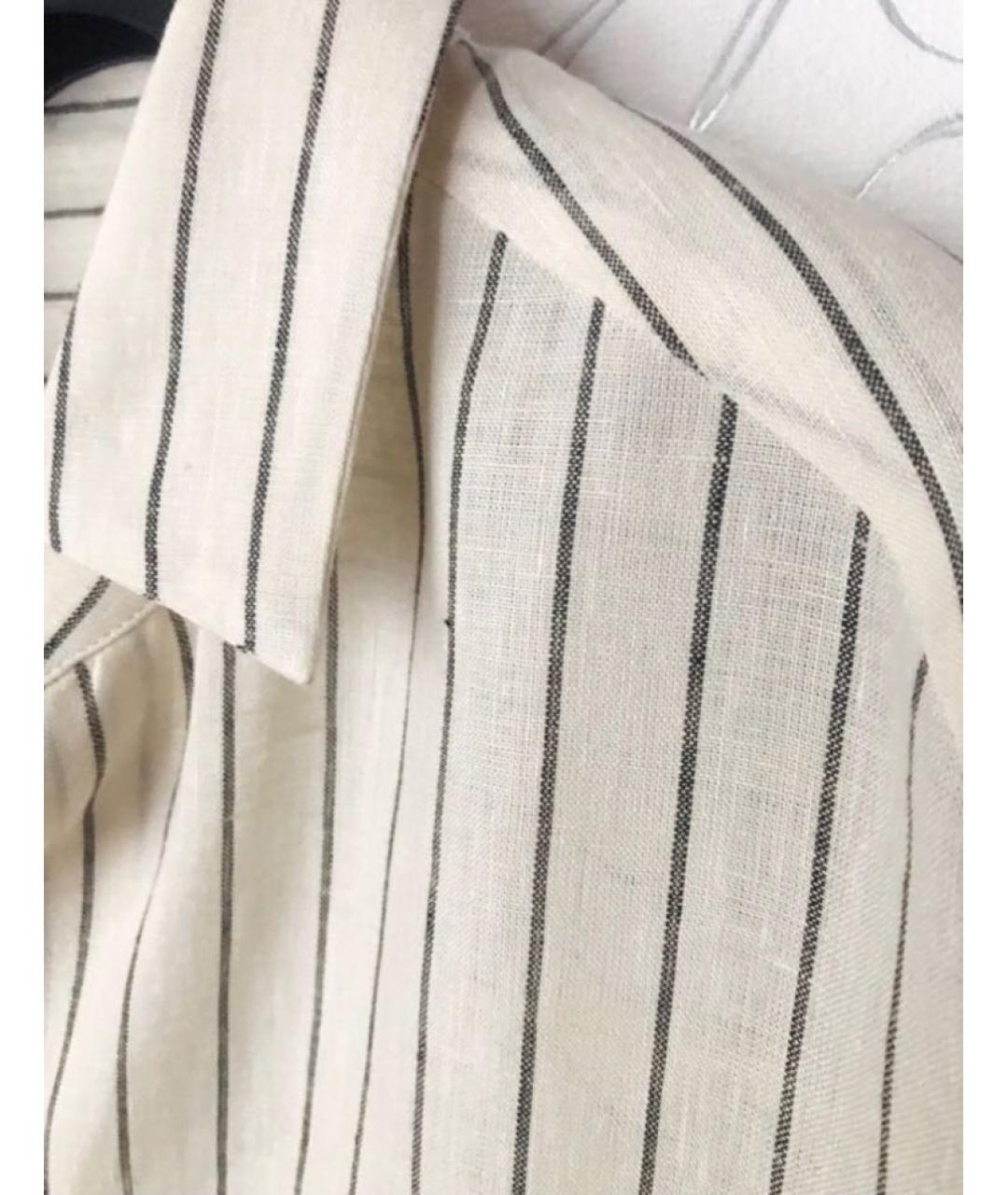 WEEKEND MAX MARA Бежевая льняная рубашка, фото 5