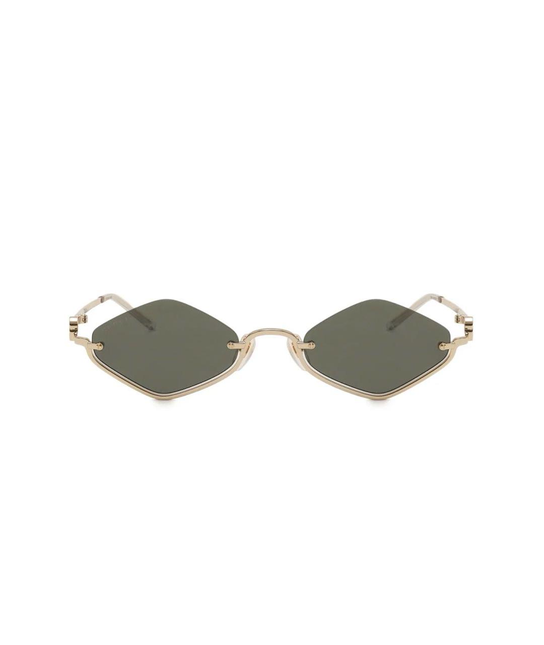 GUCCI Зеленые металлические солнцезащитные очки, фото 1