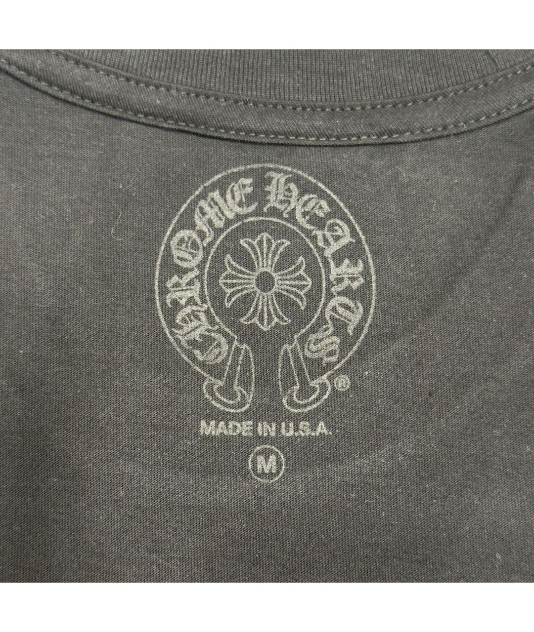 CHROME HEARTS Черная хлопковая футболка, фото 3