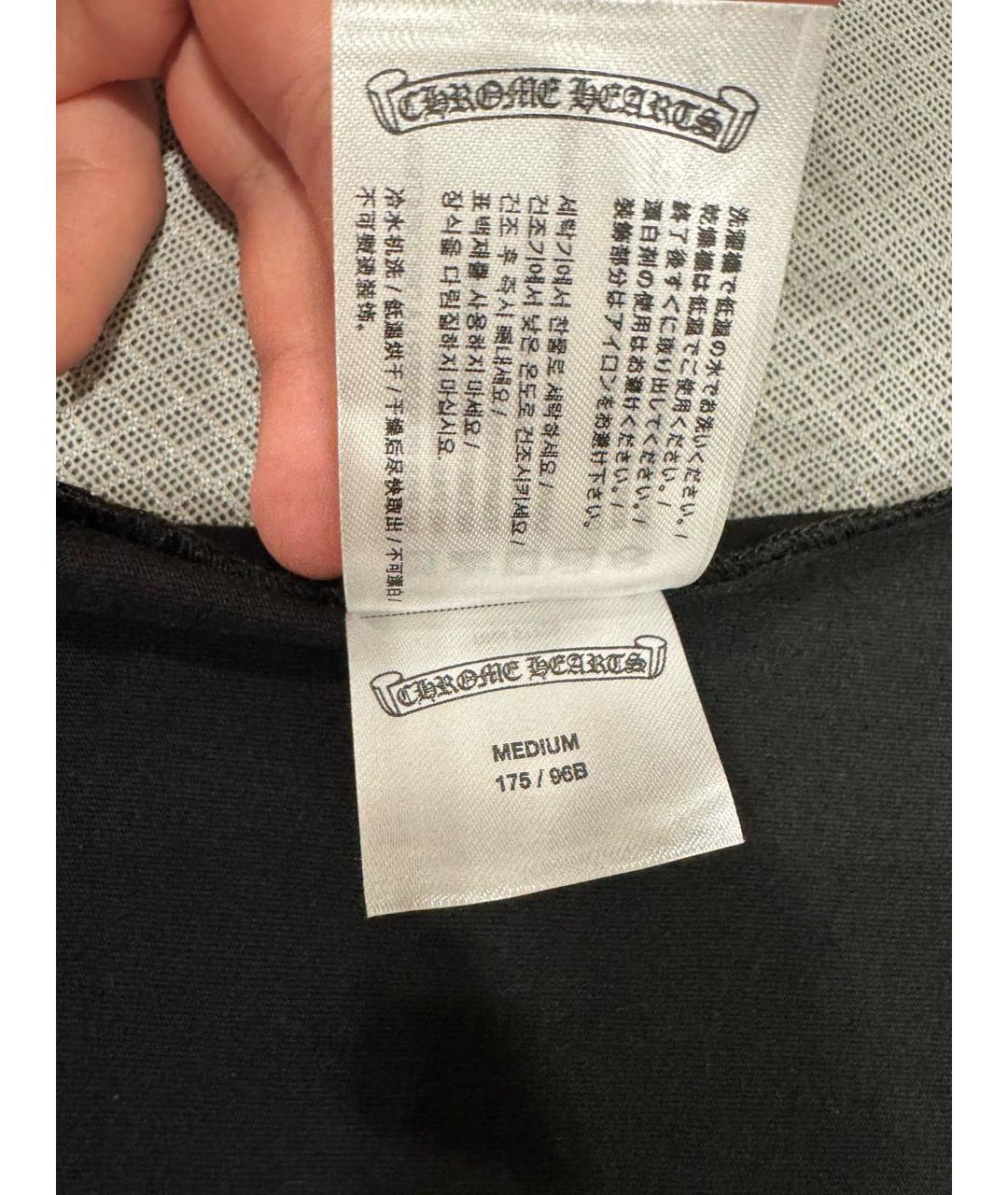 CHROME HEARTS Черная хлопковая футболка, фото 7