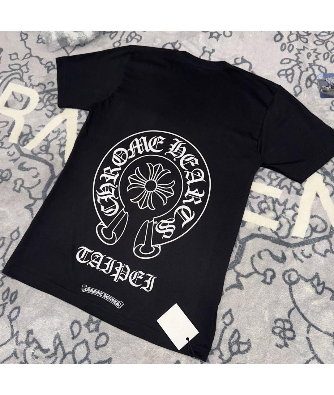 CHROME HEARTS Черная хлопковая футболка, фото 2
