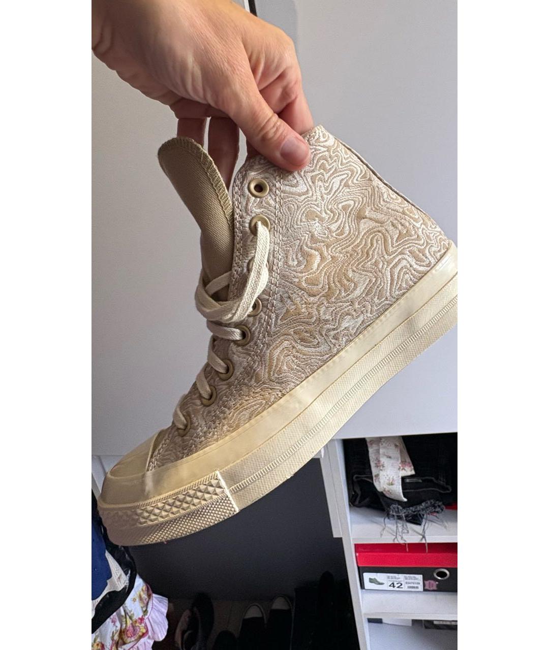 CONVERSE Бежевые текстильные кеды, фото 2