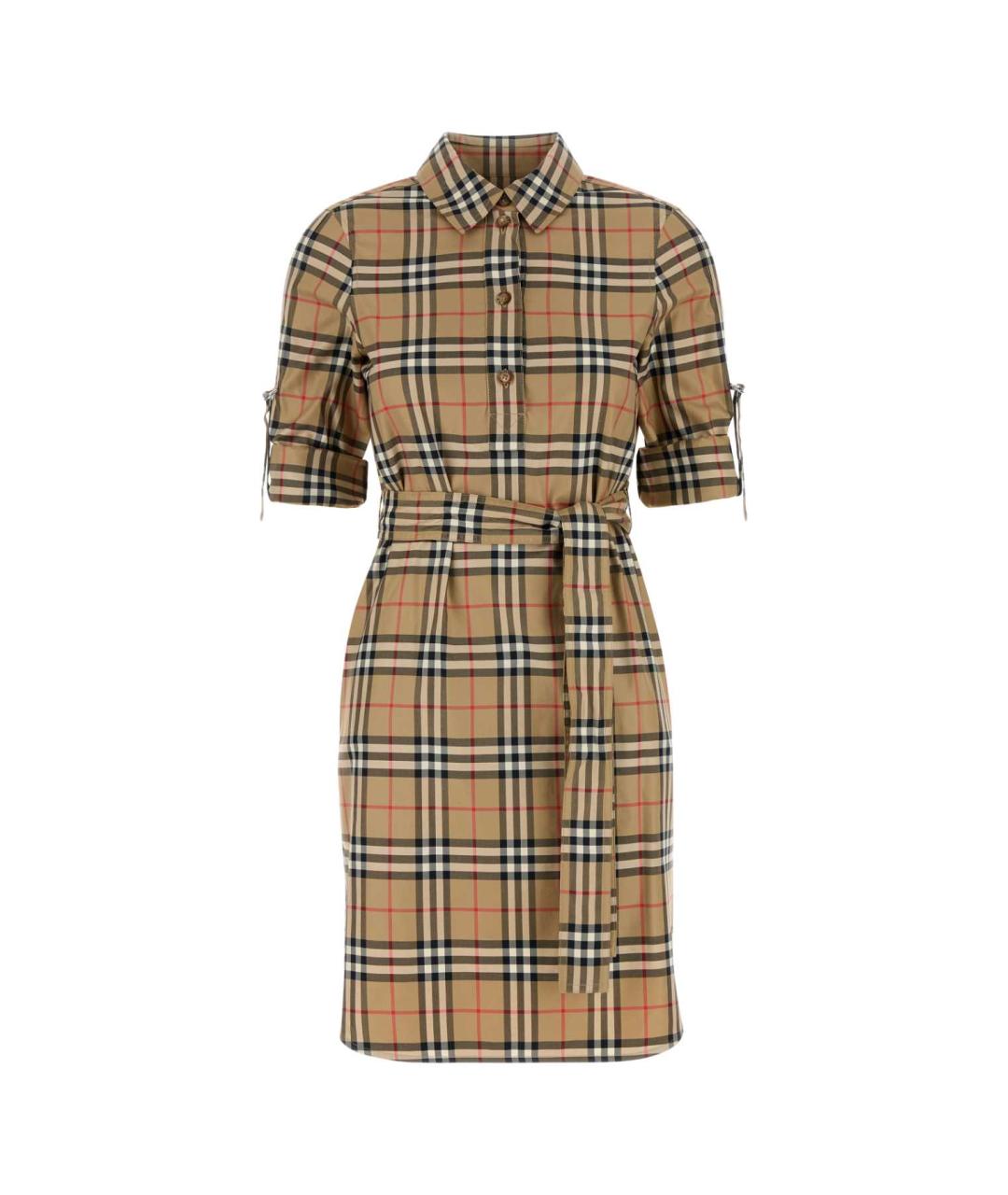 BURBERRY Бежевое хлопковое платье, фото 1