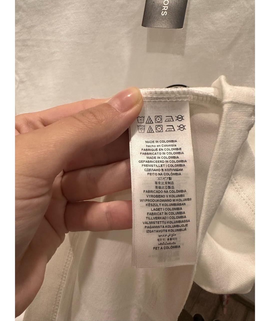 MICHAEL KORS Белая хлопковая футболка, фото 4