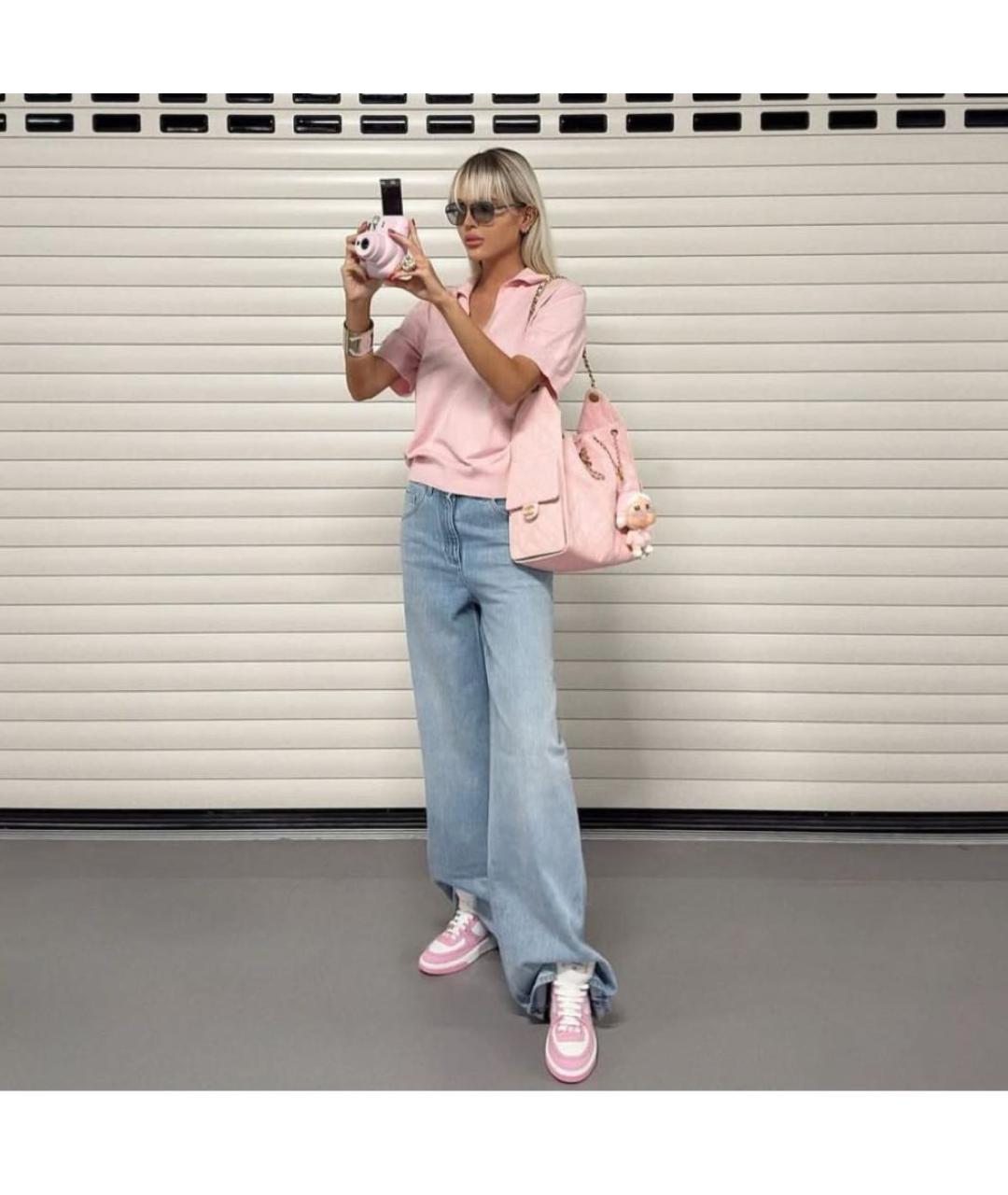 CHANEL Голубые хлопковые джинсы клеш, фото 2
