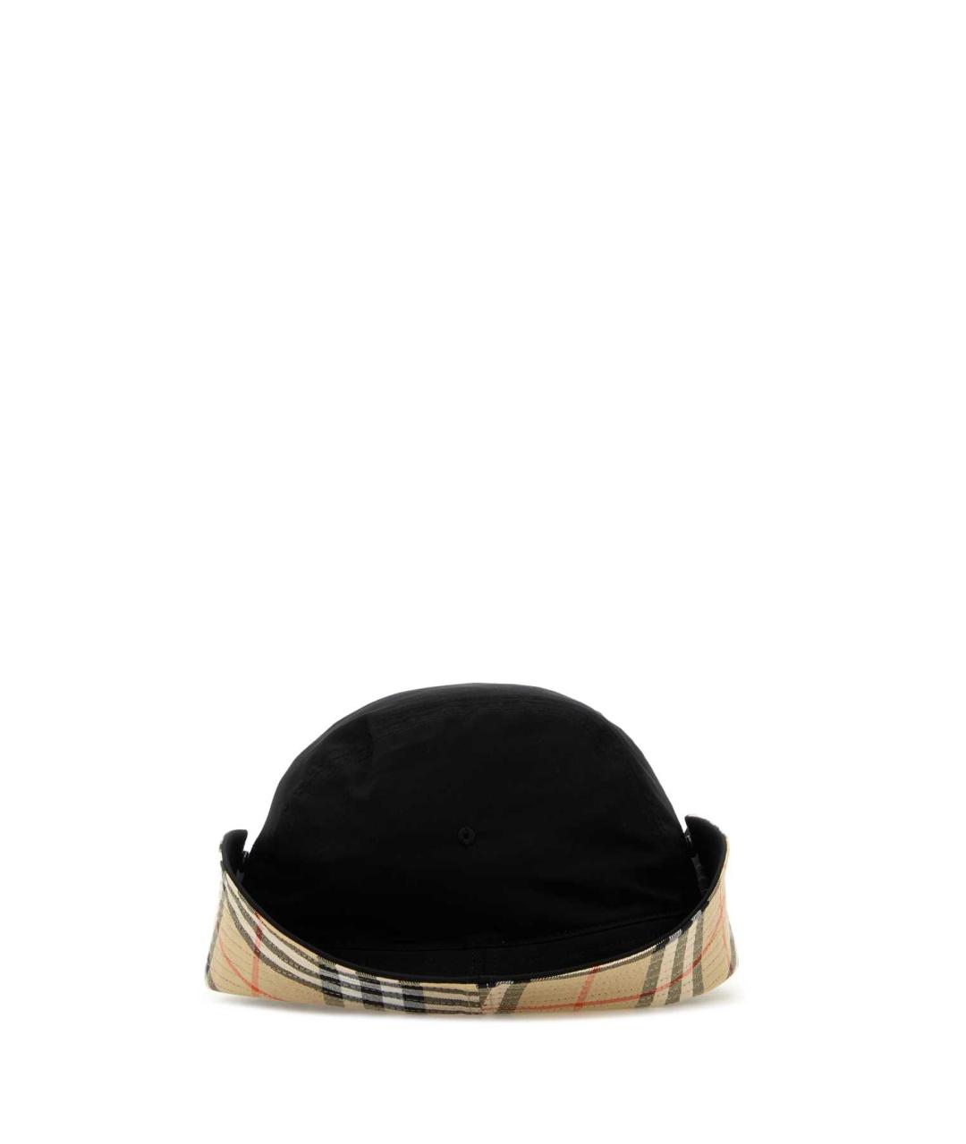 BURBERRY Черная хлопковая шляпа, фото 2
