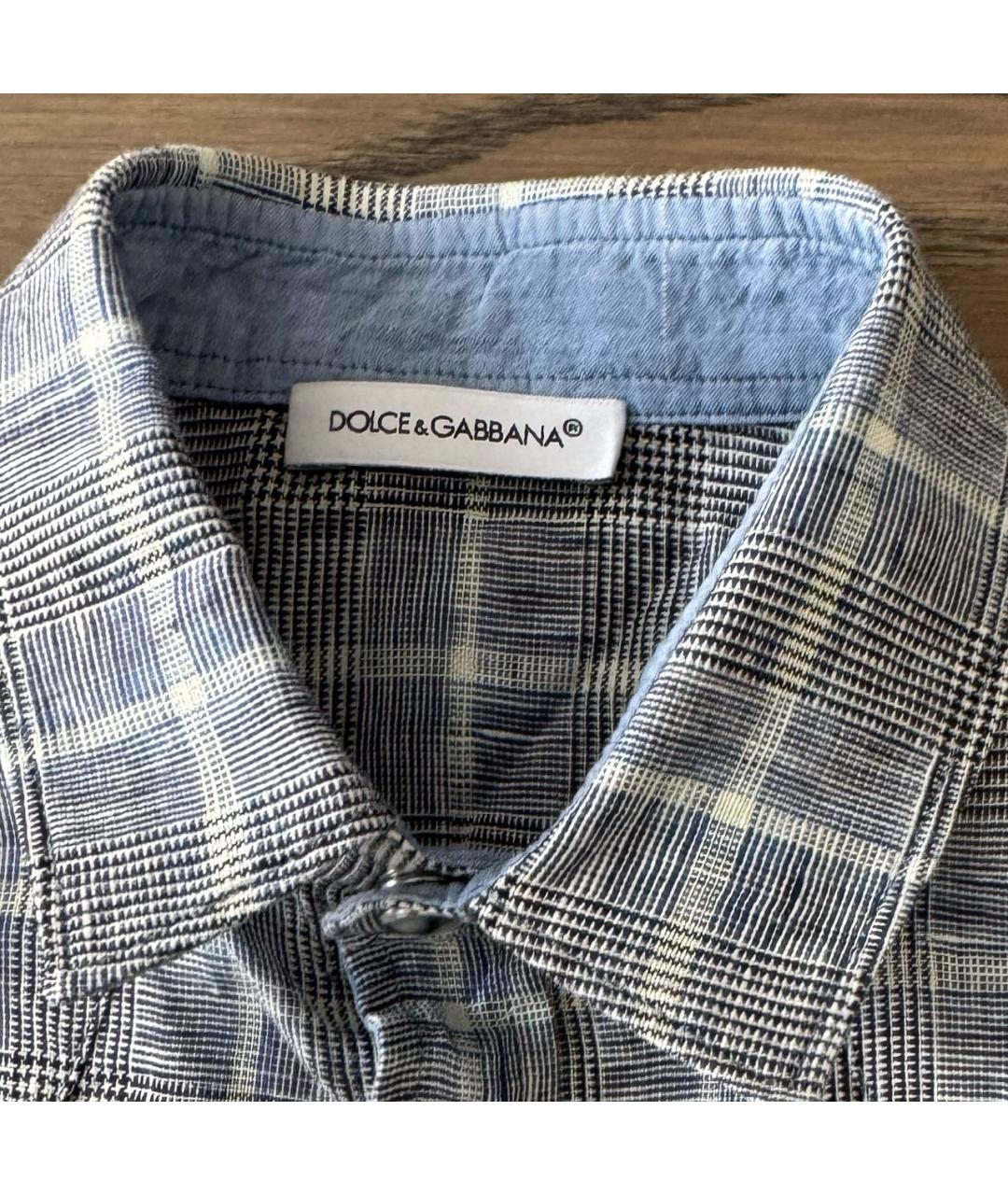 DOLCE&GABBANA Серая хлопковая детская рубашка, фото 4