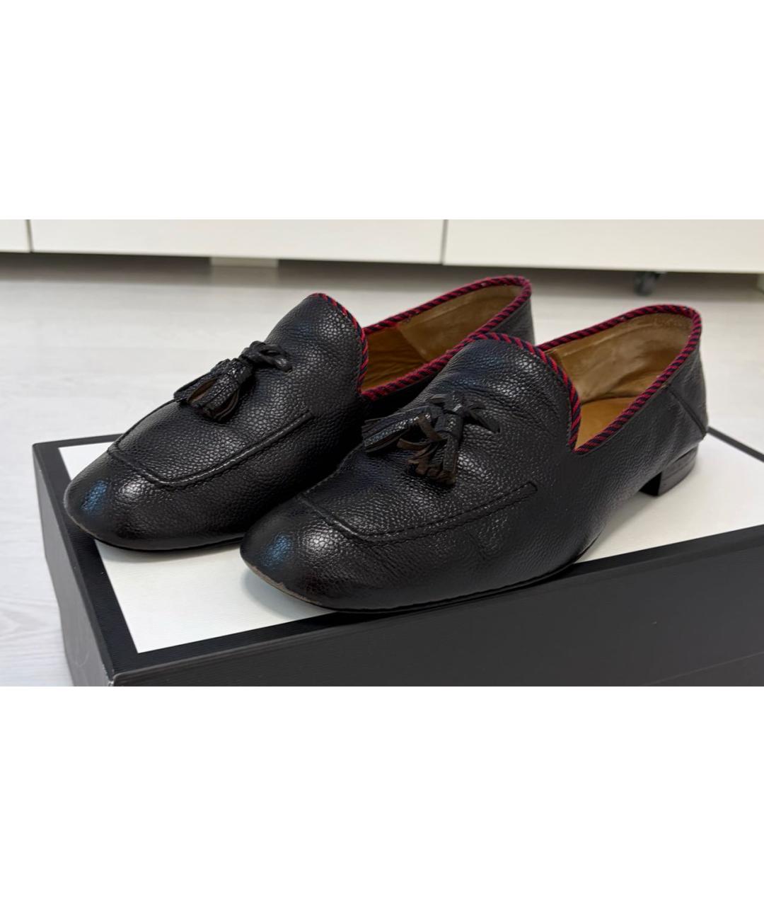 GUCCI Черные лоферы, фото 6