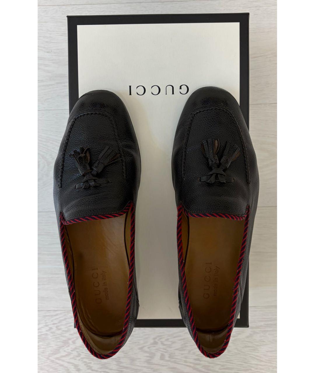 GUCCI Черные лоферы, фото 7