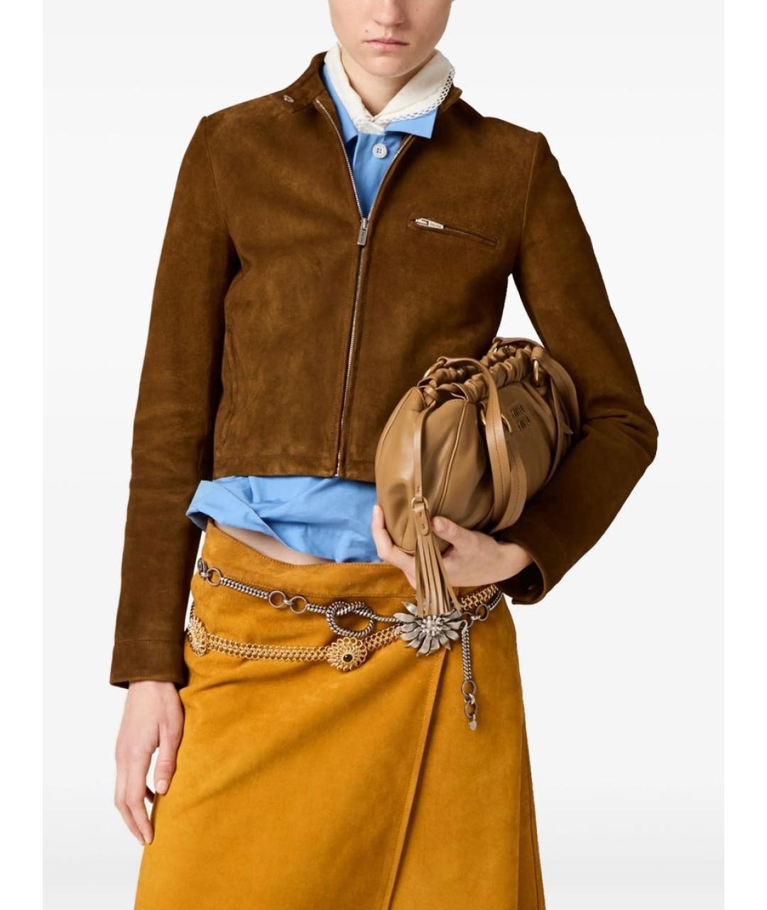 MIU MIU Коричневая куртка, фото 3