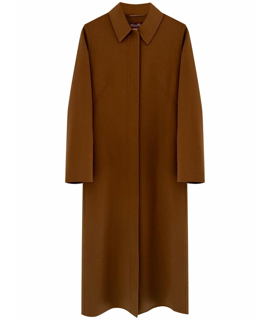 'S MAX MARA Коричневое шерстяное пальто, фото 1