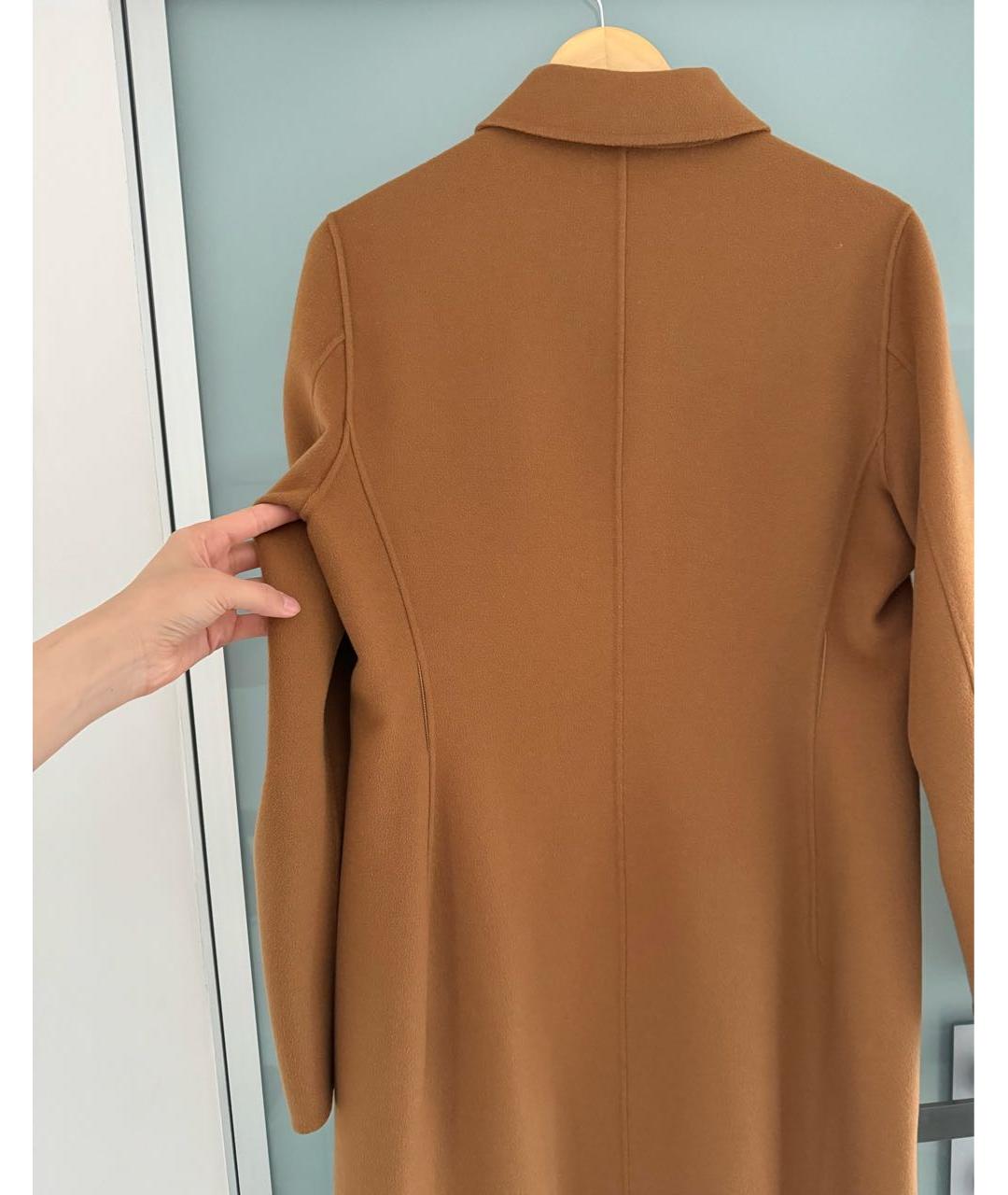 'S MAX MARA Коричневое шерстяное пальто, фото 6