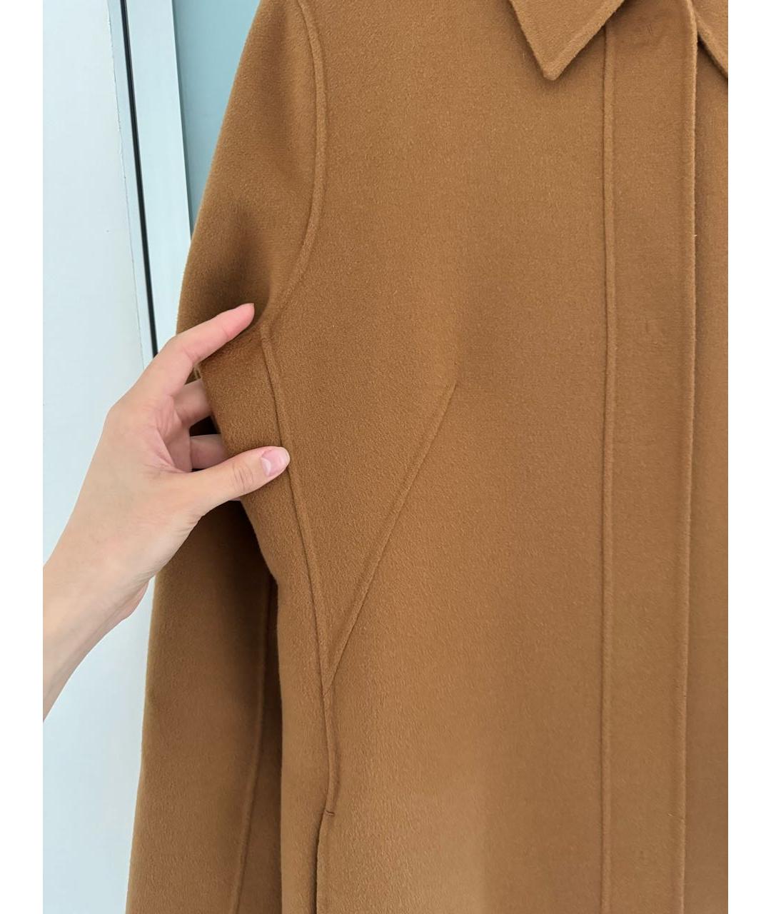 'S MAX MARA Коричневое шерстяное пальто, фото 5