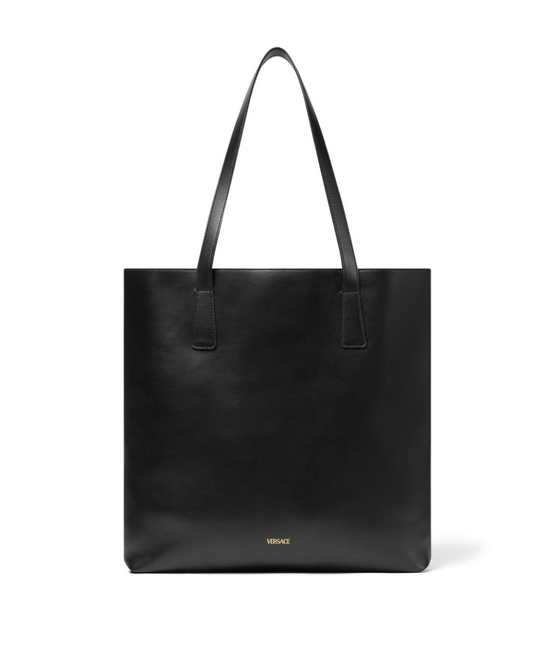 VERSACE Черная кожаная сумка тоут, фото 3