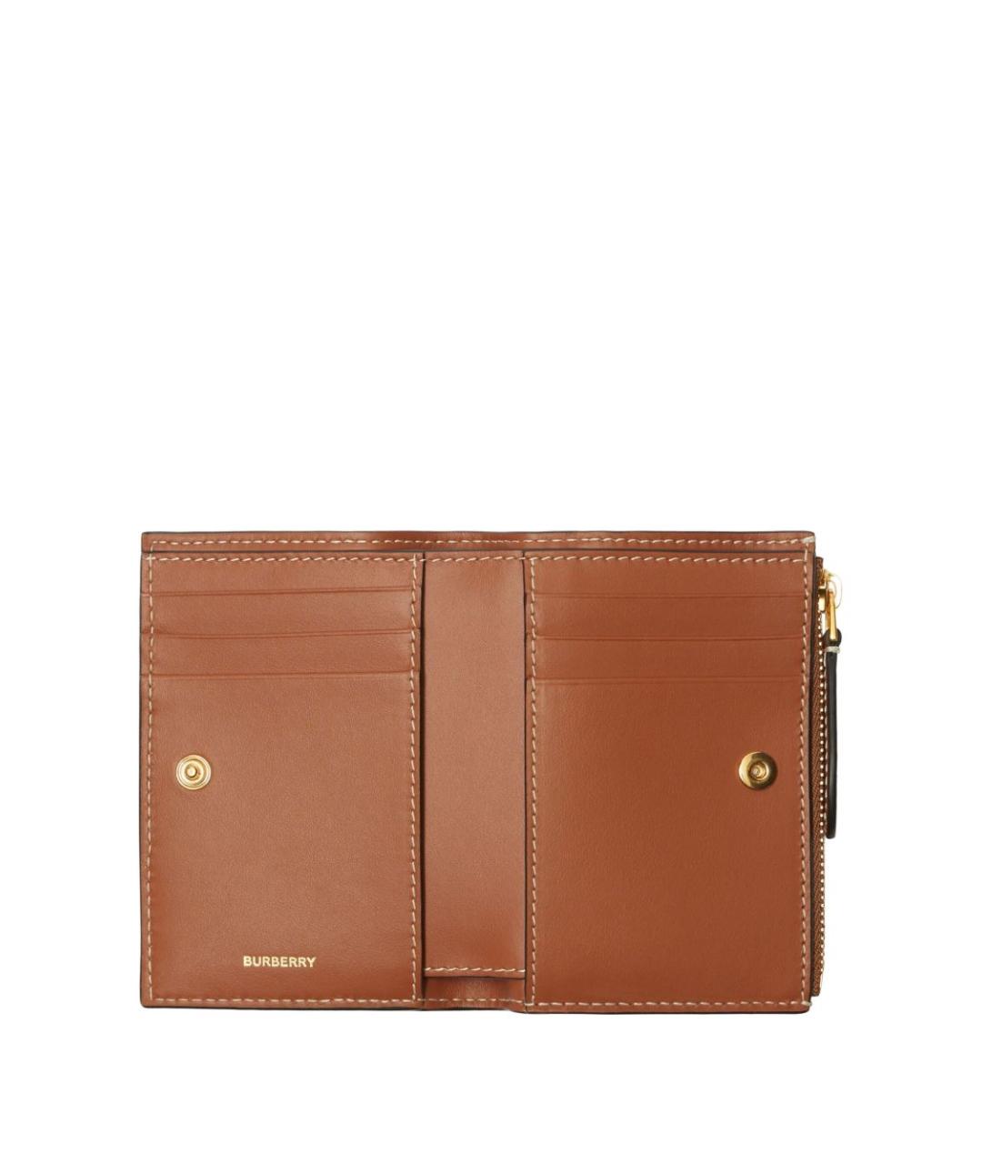 BURBERRY Бежевый кожаный кошелек, фото 2