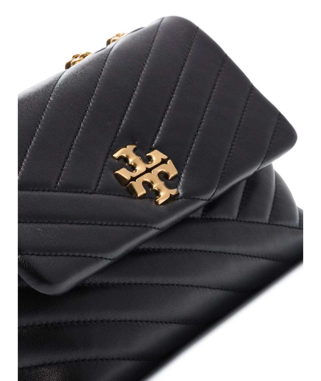 TORY BURCH Черная кожаная сумка через плечо, фото 3