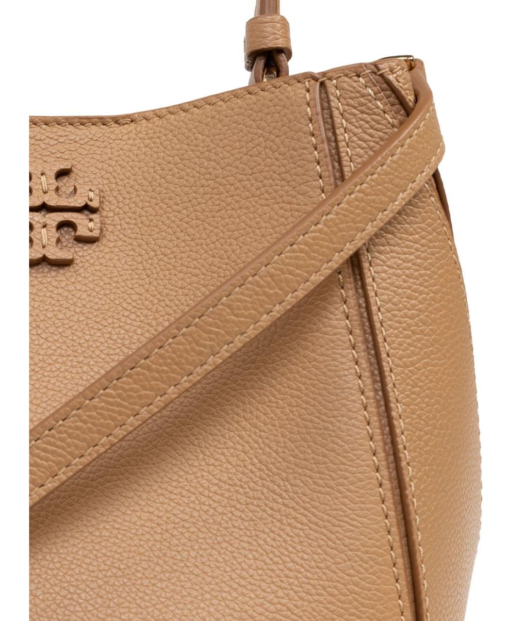 TORY BURCH Коричневая кожаная сумка тоут, фото 2