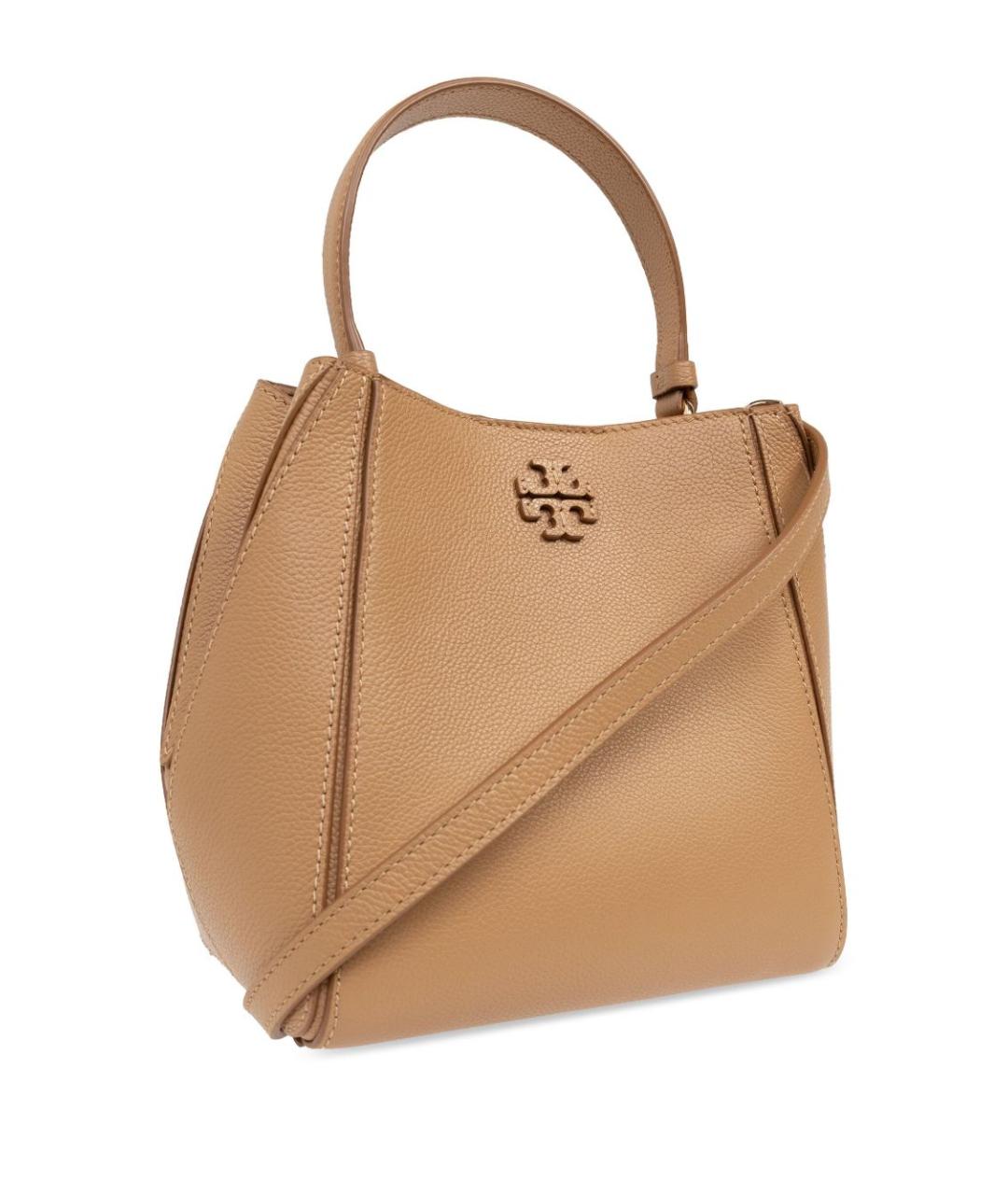 TORY BURCH Коричневая кожаная сумка тоут, фото 4