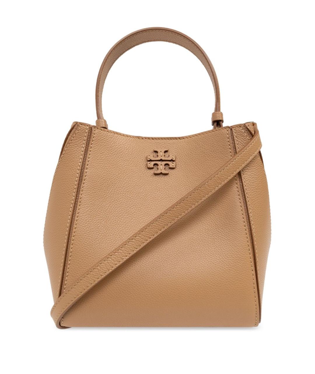 TORY BURCH Коричневая кожаная сумка тоут, фото 1