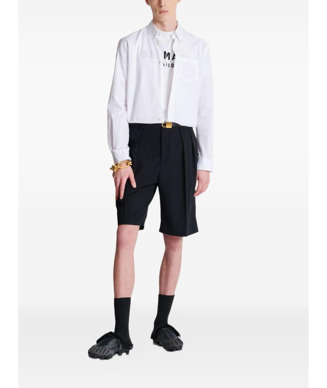 BALMAIN Белая хлопковая футболка, фото 4