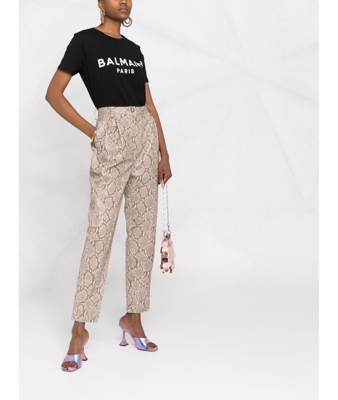 BALMAIN Черная хлопковая футболка, фото 8