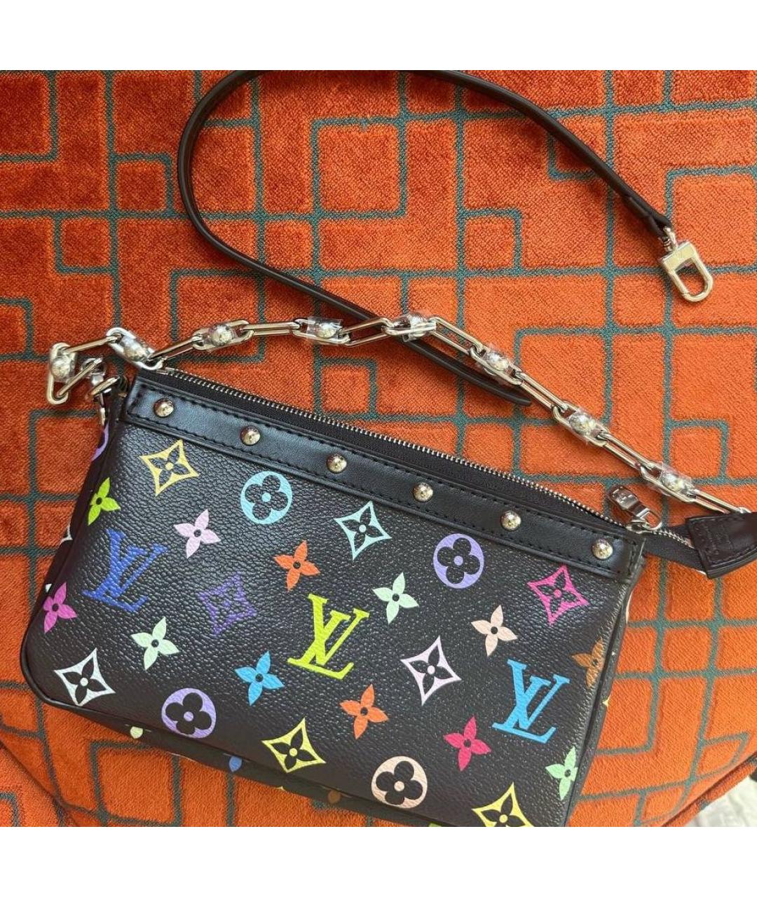 LOUIS VUITTON Черная сумка с короткими ручками, фото 8