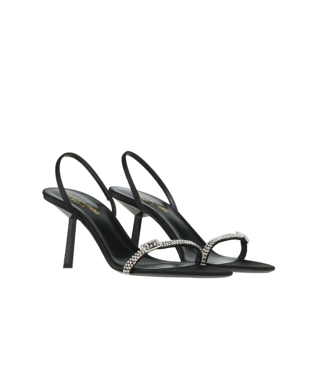 SAINT LAURENT Черные мюли, фото 2