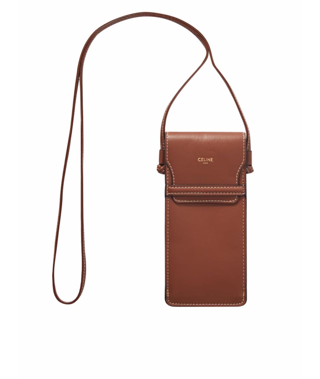 CELINE Коричневая сумка через плечо из искусственной кожи, фото 1