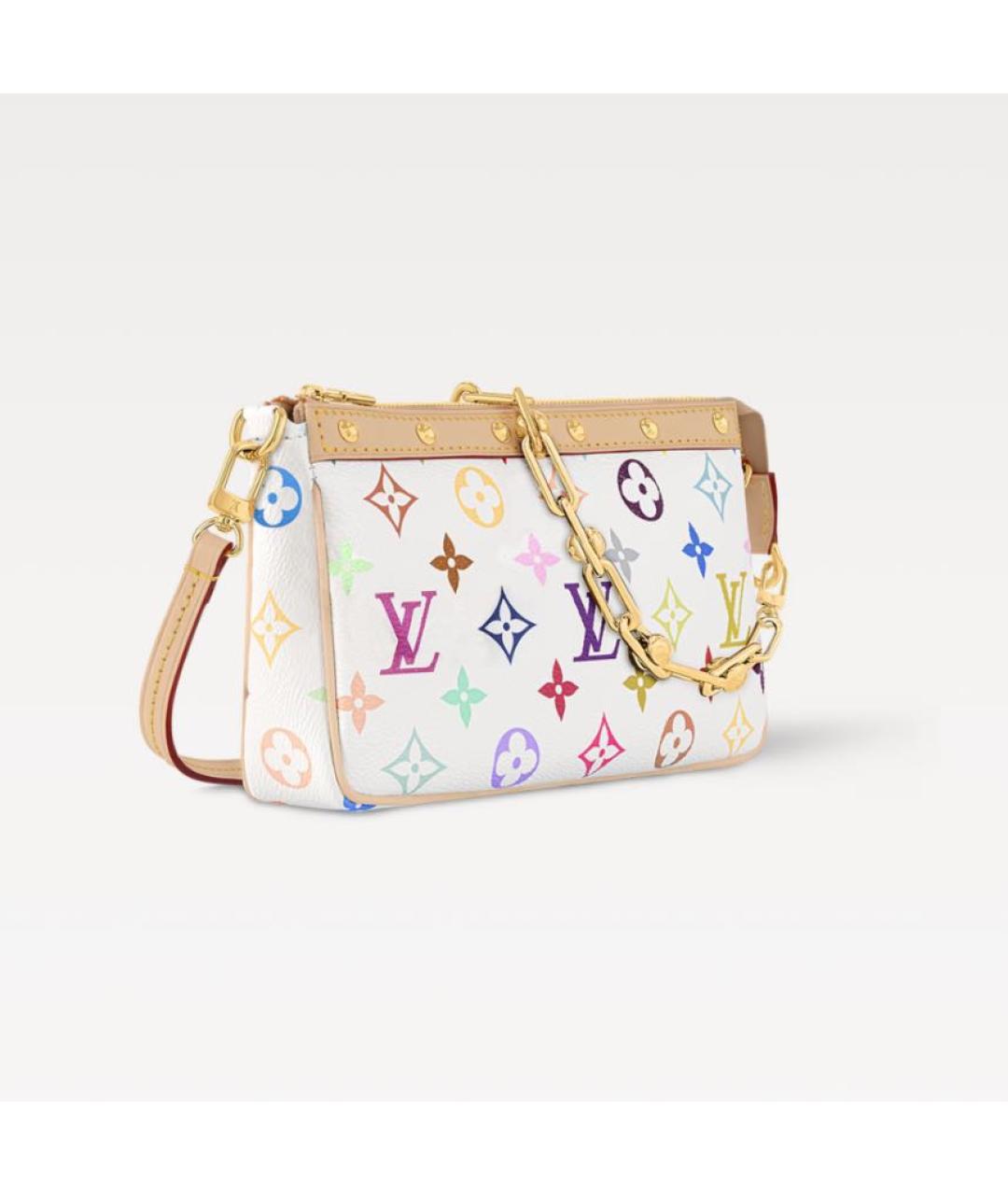 LOUIS VUITTON Белая сумка с короткими ручками, фото 2