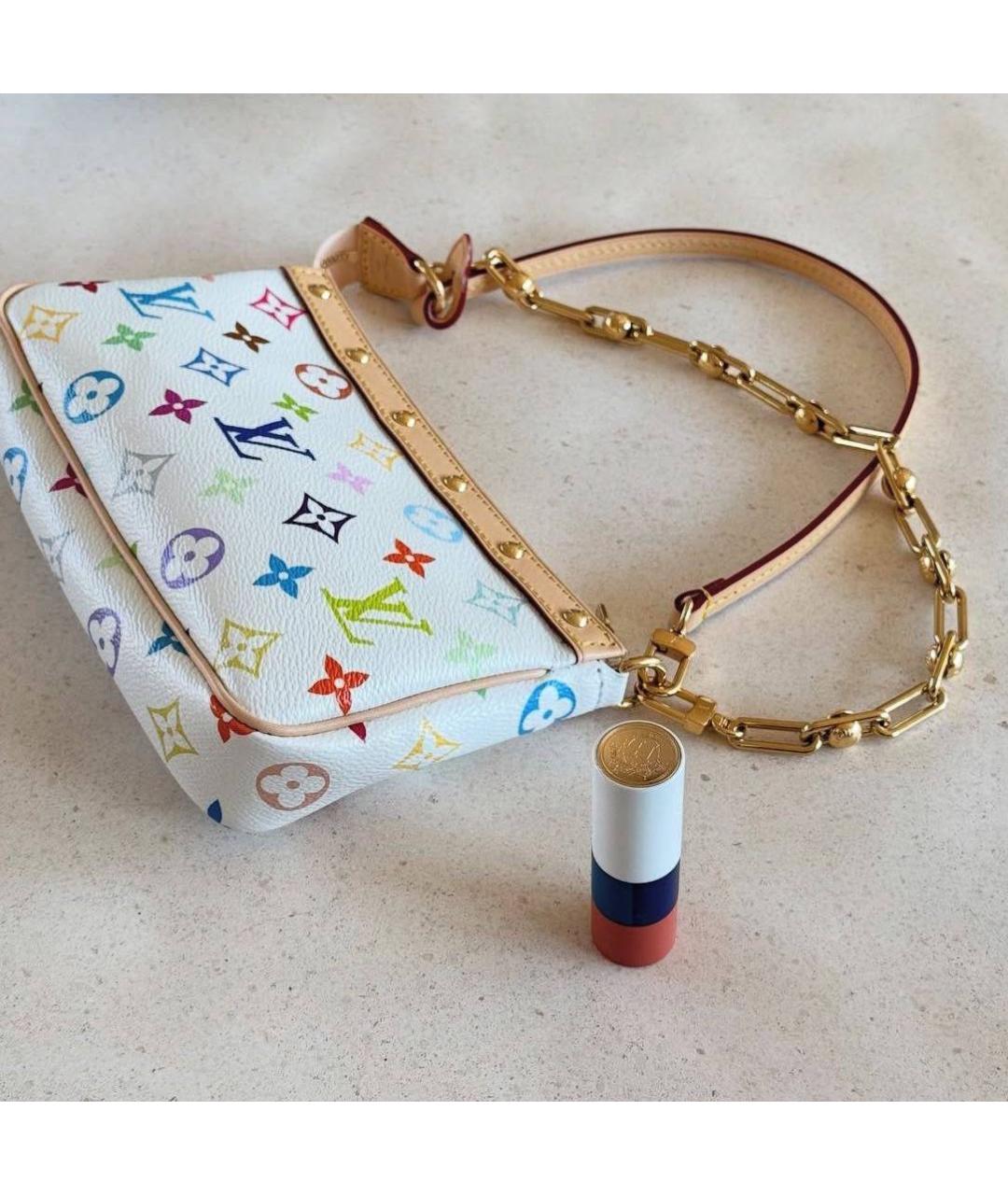 LOUIS VUITTON Белая сумка с короткими ручками, фото 7
