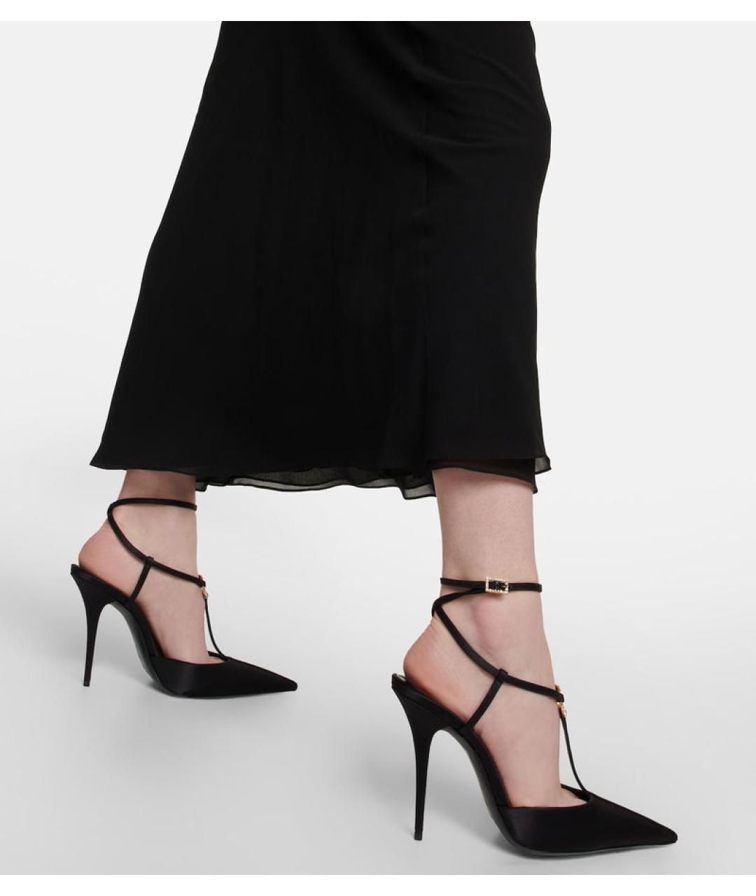 SAINT LAURENT Черные мюли, фото 6
