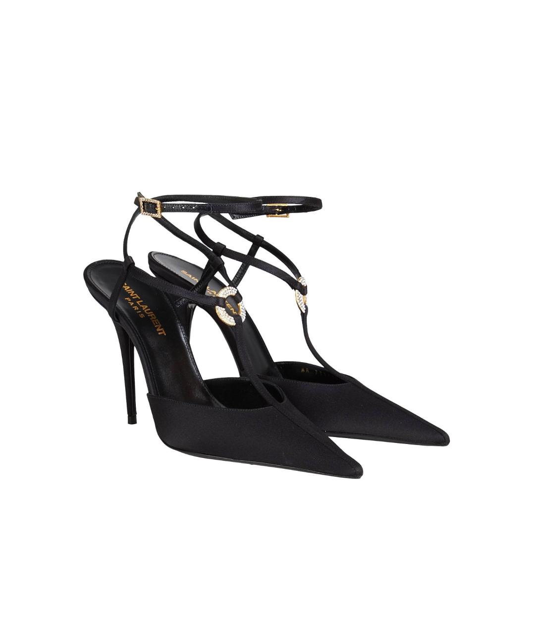 SAINT LAURENT Черные мюли, фото 2