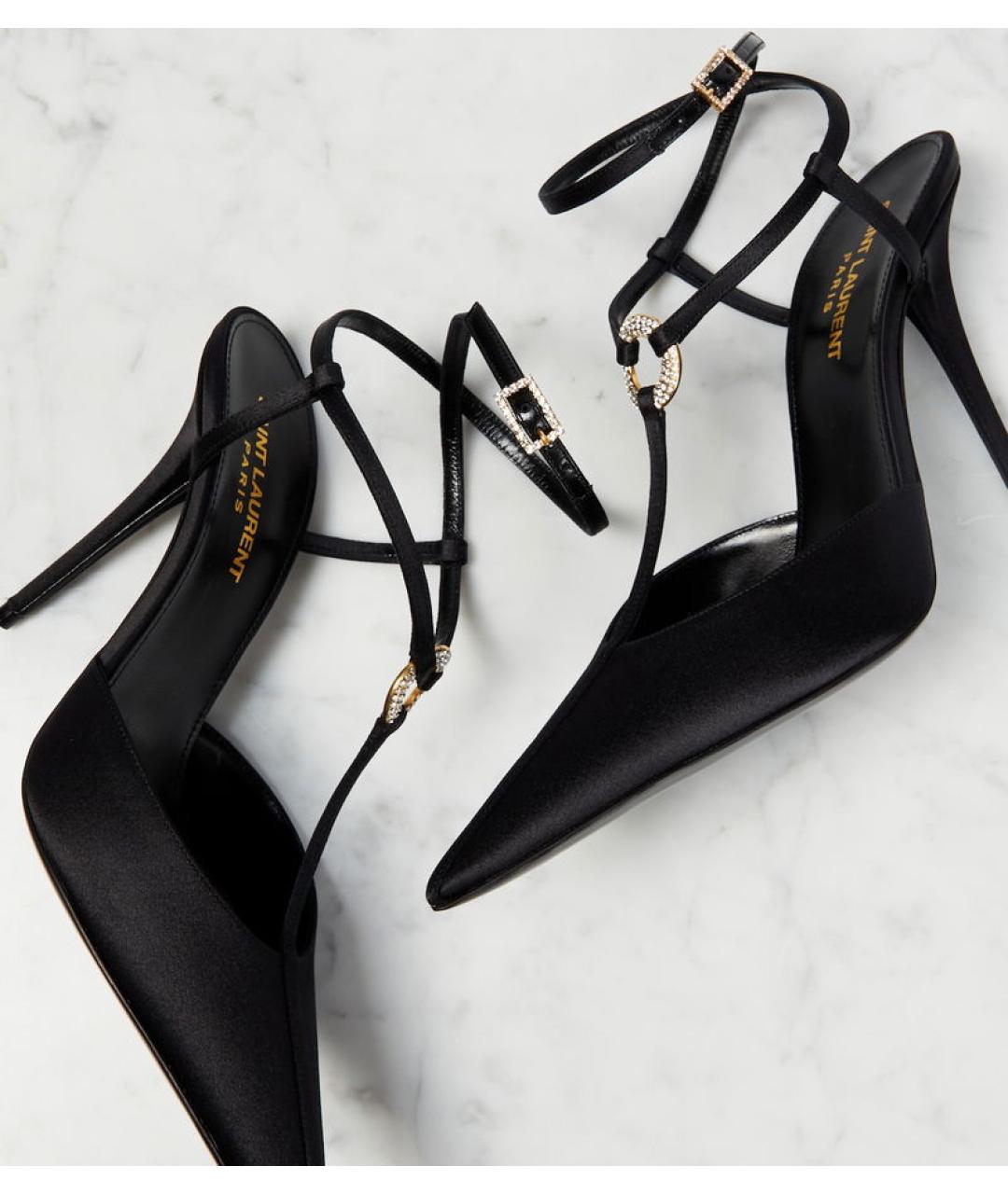 SAINT LAURENT Черные мюли, фото 9