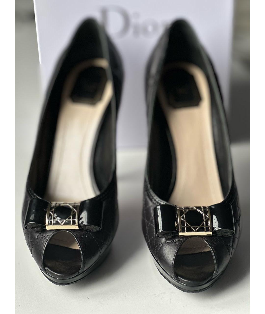 CHRISTIAN DIOR Черные туфли из лакированной кожи, фото 2