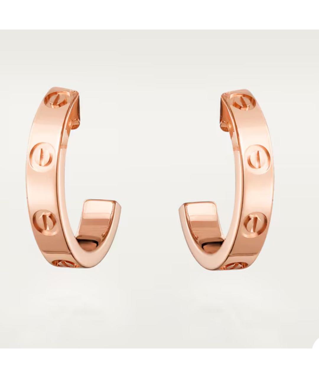 CARTIER Розовые серьги из розового золота, фото 4