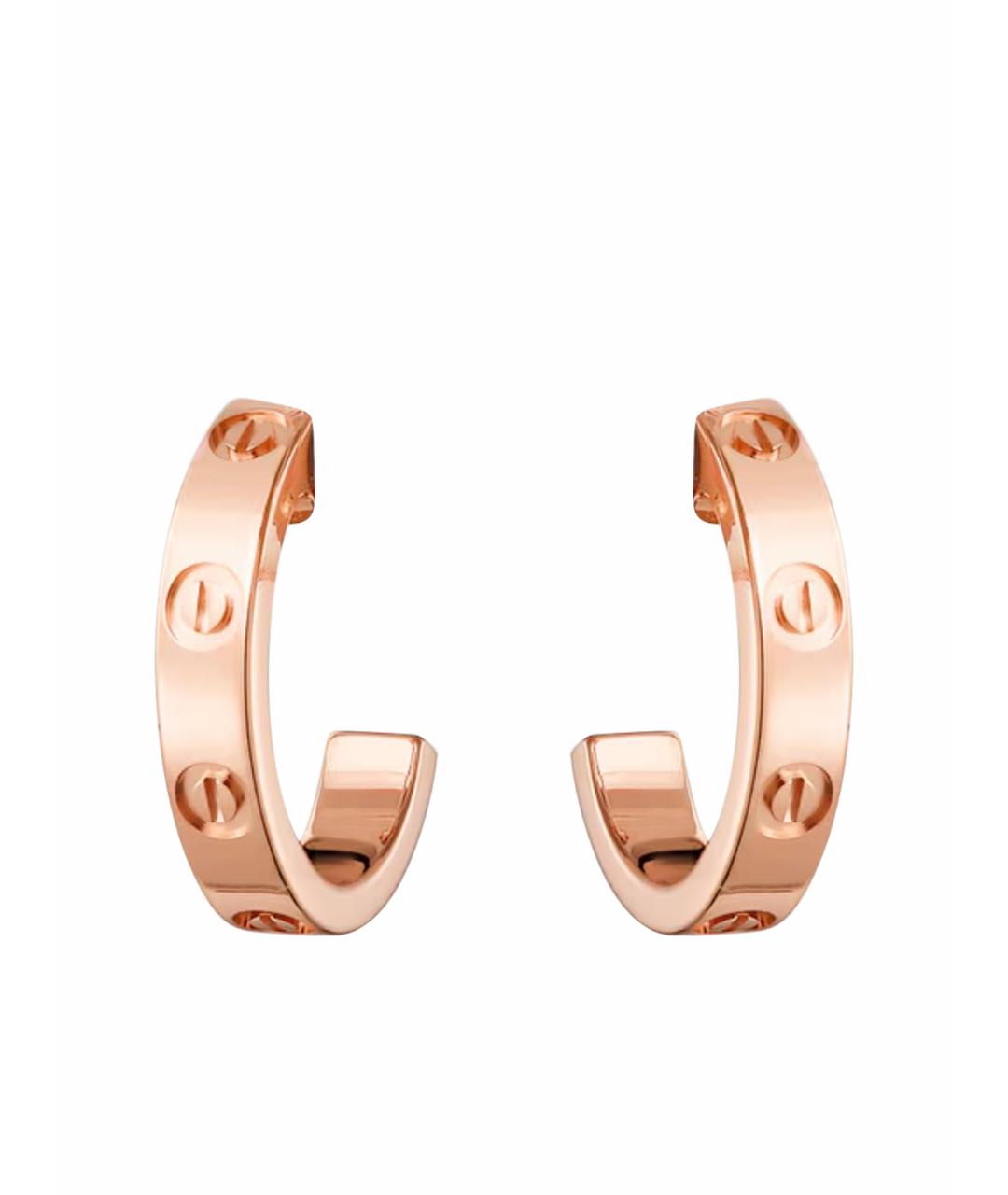 CARTIER Розовые серьги из розового золота, фото 1