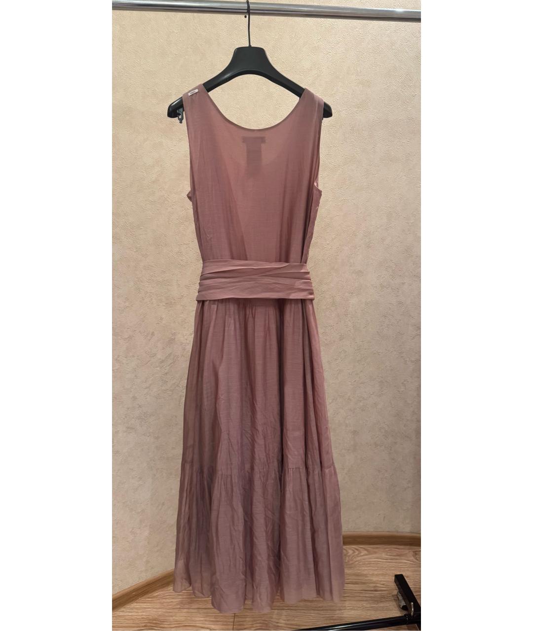 'S MAX MARA Розовый хлопковый сарафан, фото 2