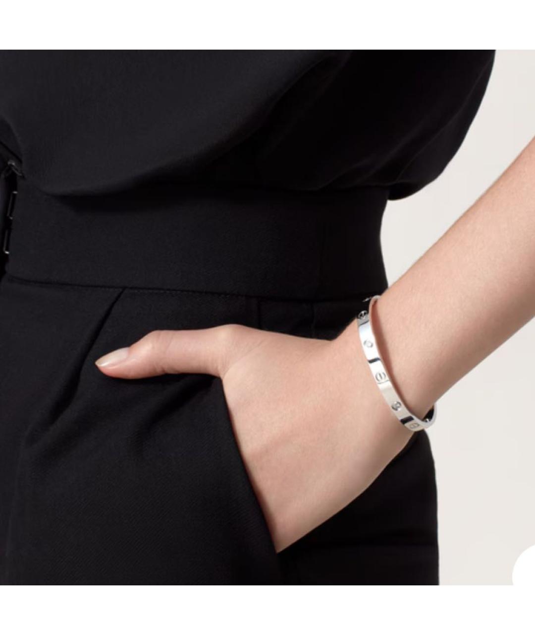 CARTIER Серебрянный браслет из белого золота, фото 3