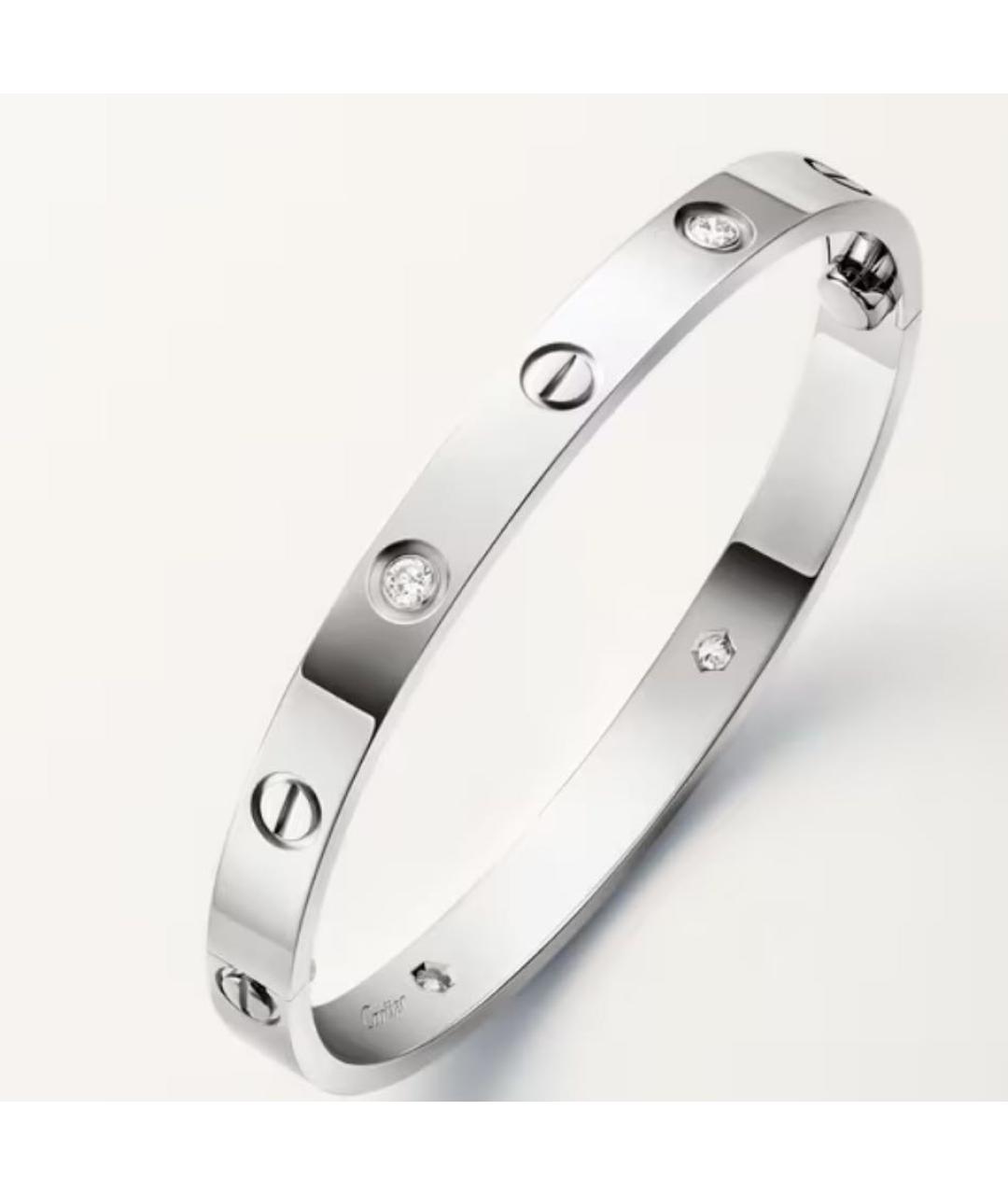 CARTIER Серебрянный браслет из белого золота, фото 2