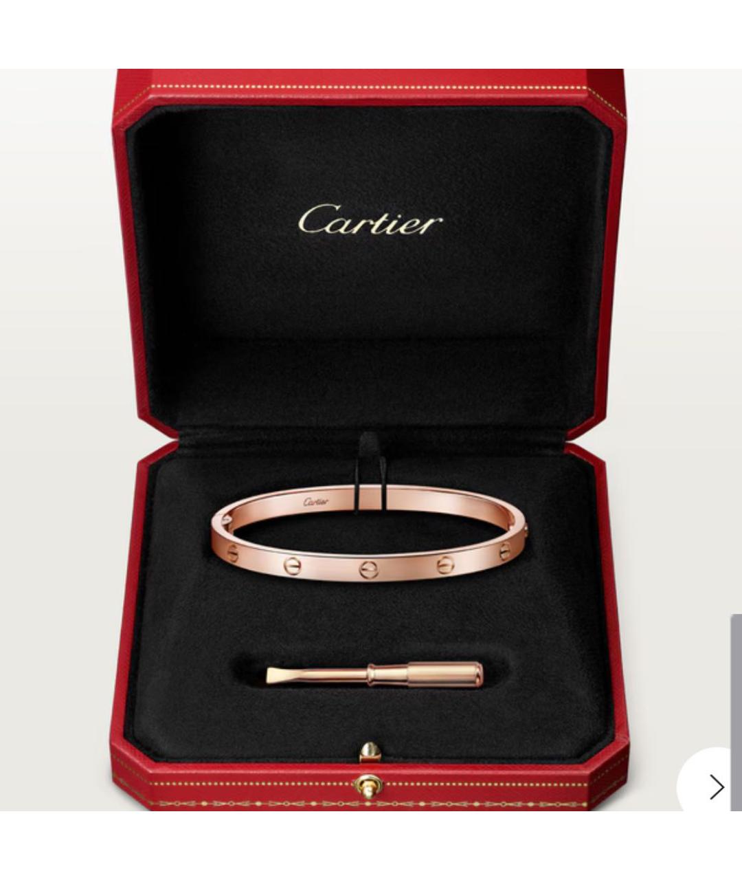 CARTIER Розовый браслет из розового золота, фото 2