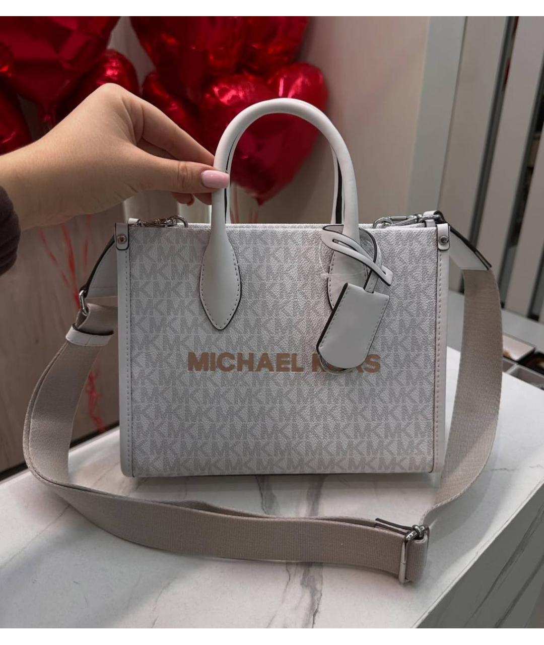MICHAEL KORS Бежевая сумка с короткими ручками, фото 7