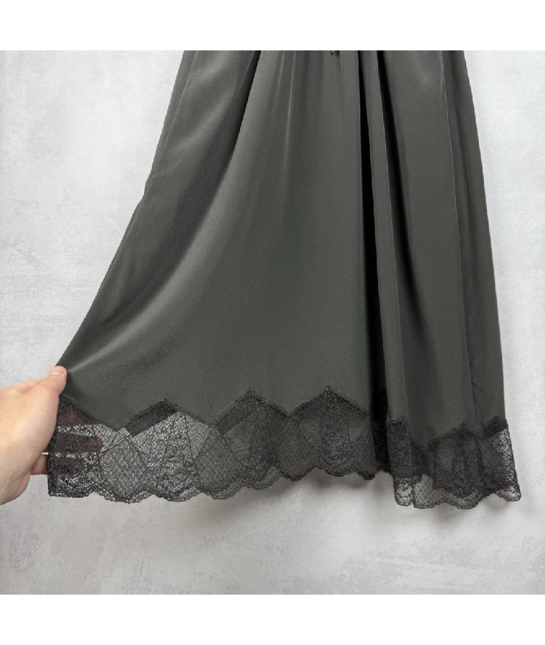 ZADIG & VOLTAIRE Серое шелковое повседневное платье, фото 5