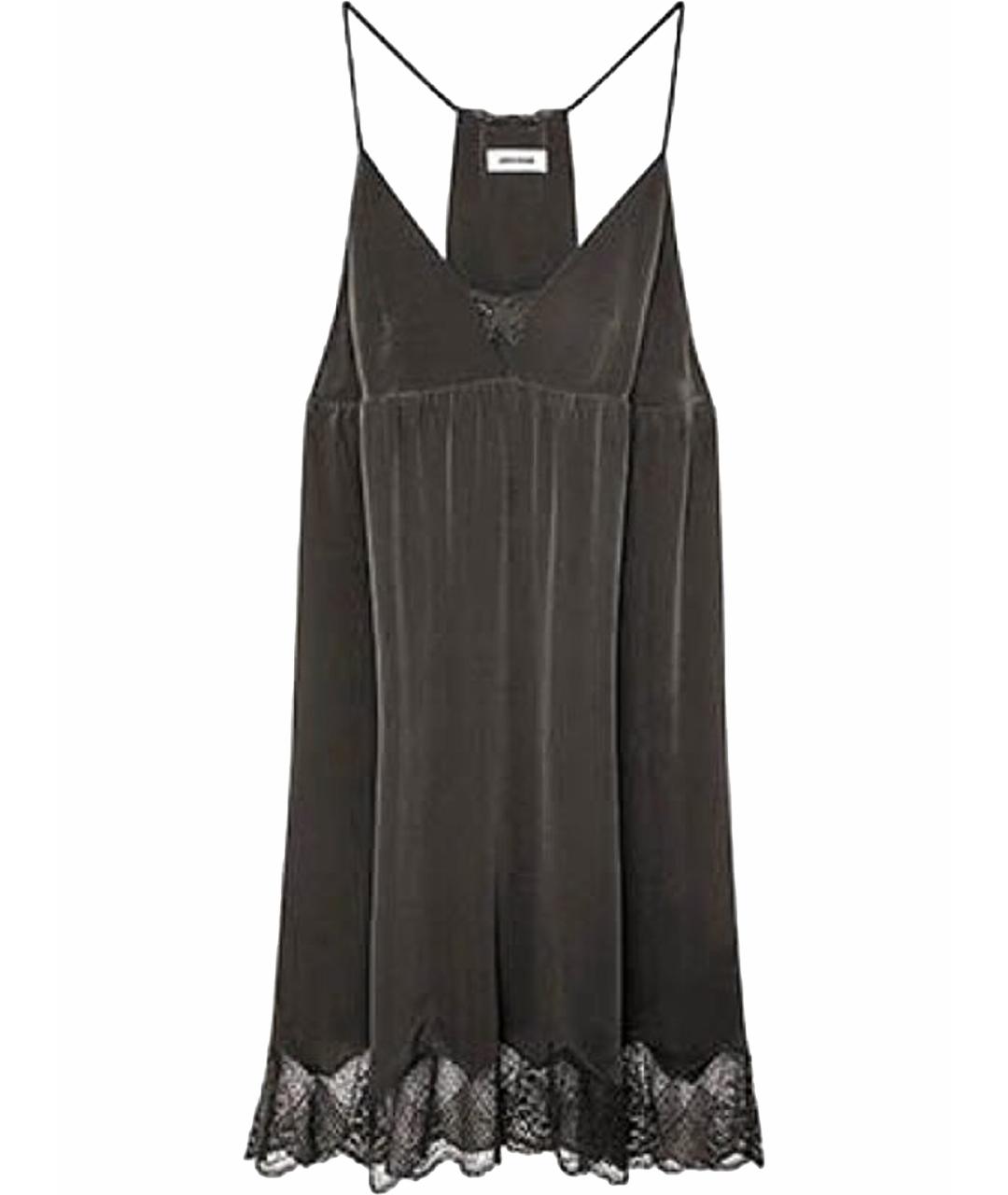 ZADIG & VOLTAIRE Серое шелковое повседневное платье, фото 1