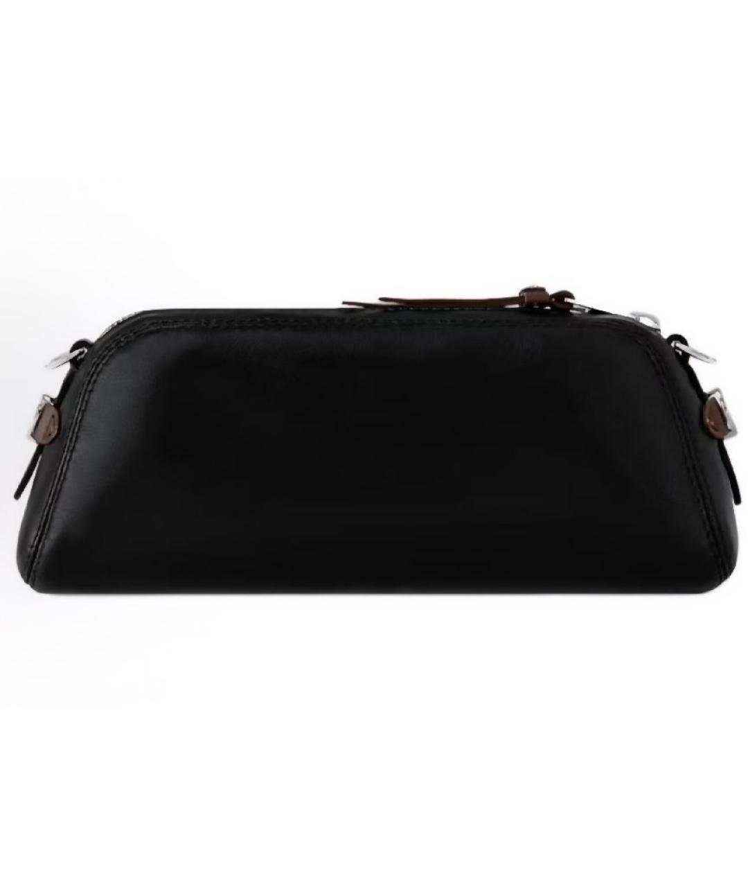 LOUIS VUITTON Черная кожаная сумка через плечо, фото 3