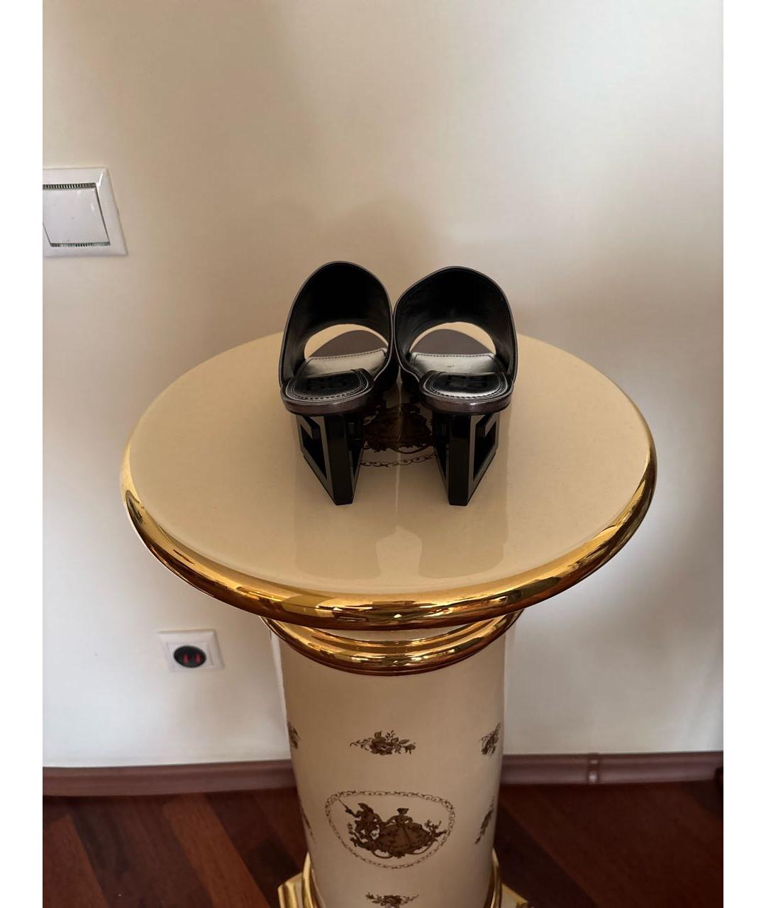 GIVENCHY Серебряные кожаные мюли, фото 4