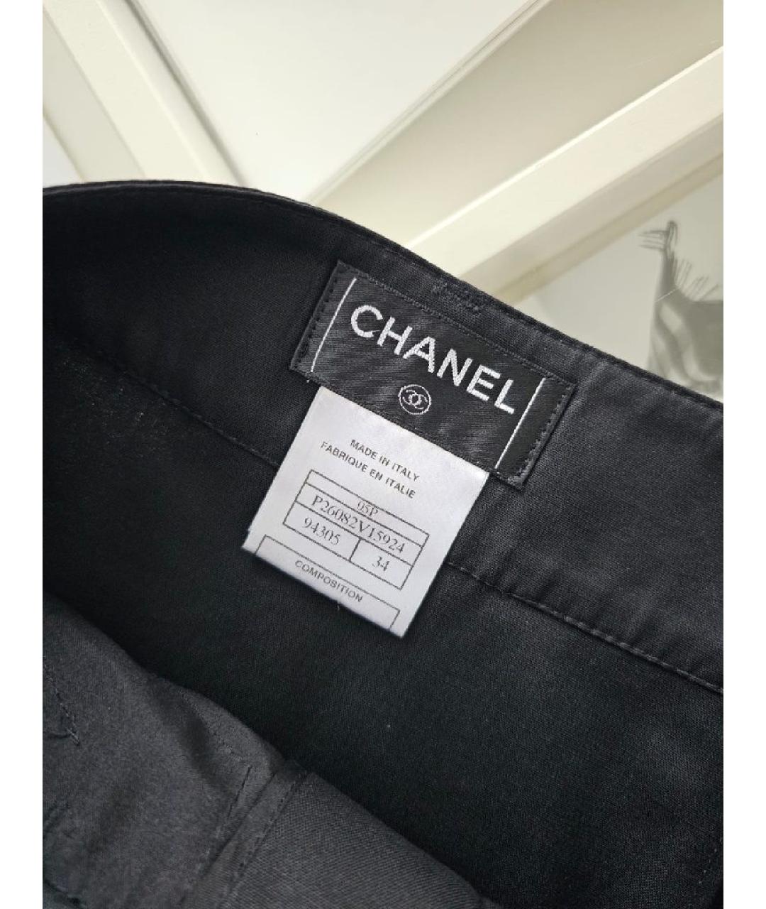 CHANEL Черная хлопковая юбка миди, фото 5