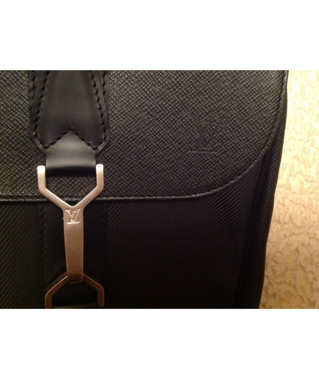 LOUIS VUITTON PRE-OWNED Черный кожаный чемодан, фото 8