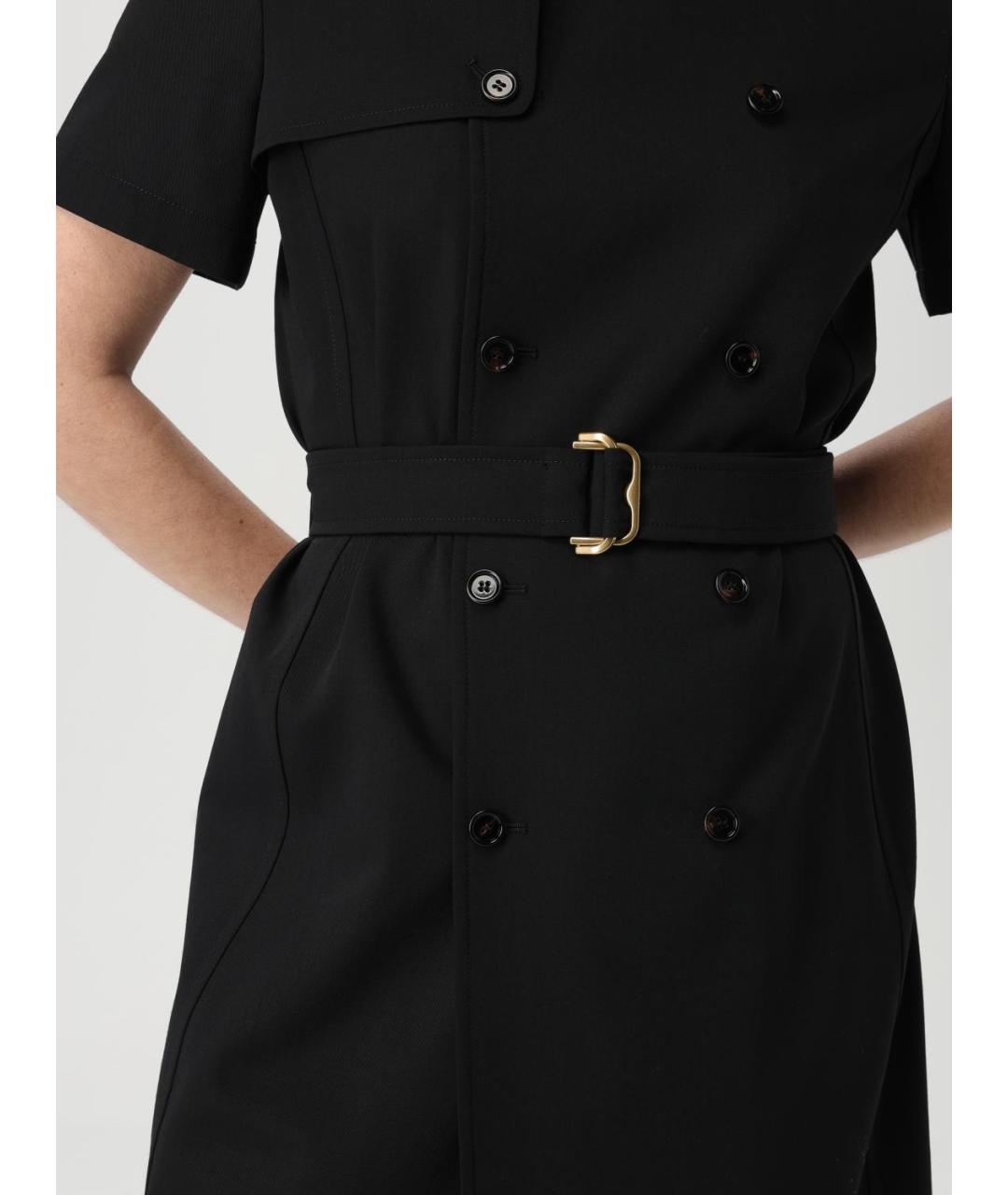 BURBERRY Черное вискозное платье, фото 5
